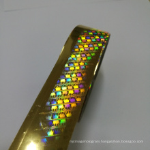 Custom micro text hologram foil security sticker gold hologram lamination film